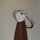 Sterling Silver Dangling Heart CZ Ring
