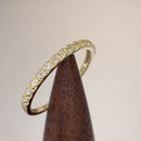 Solid 14K Gold CZ Half Eternity CZ Ring