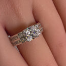 Sterling Silver Princess Cut Clear CZ Engagement Ring