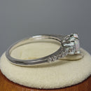 Sterling Silver Oval White Lab Opal CZ Ring