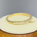 Solid 14K Yellow Gold Classic Half Eternity Round CZ Ring