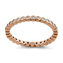 Rose Gold Eternity Stackable CZ Ring