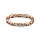 Rose Gold Eternity Stackable CZ Ring