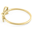 Solid 14K Yellow Gold Ribbon Ring