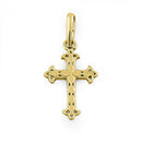 Solid 14K Yellow Gold Vintage Cross Pendant
