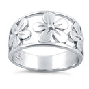 Sterling Silver 3 Flower Ring
