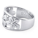 Sterling Silver 3 Flower Ring