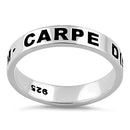 Sterling Silver 4mm Carpe Diem Ring