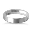Sterling Silver 4MM Hammered Band Ring