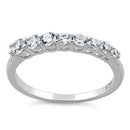 Sterling Silver 8 Straight CZ Ring