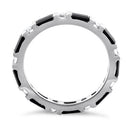Sterling Silver Black CZ Eternity Ring