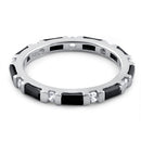 Sterling Silver Black CZ Eternity Ring