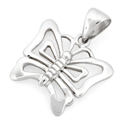 Sterling Silver Butterfly Cut Pendant