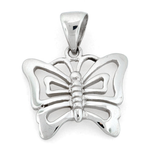 Sterling Silver Butterfly Cut Pendant