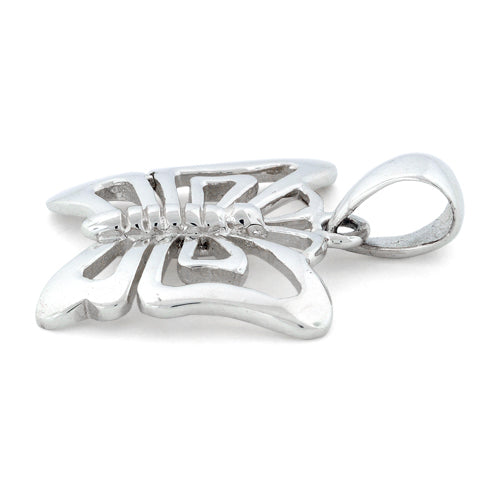 Sterling Silver Butterfly Cut Pendant