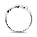 Sterling Silver Butterfly Heart Ring