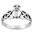 Sterling Silver Celtic Claddagh Ring