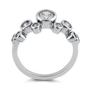 Sterling Silver Circles Style CZ Ring