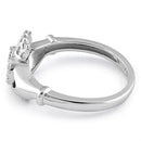 Sterling Silver Claddagh CZ Ring