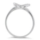 Sterling Silver Clear Butterfly CZ Ring
