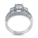 Sterling Silver 1.30 ct.  CZ Engagement Ring