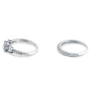 Sterling Silver 1.30 ct.  CZ Engagement Ring