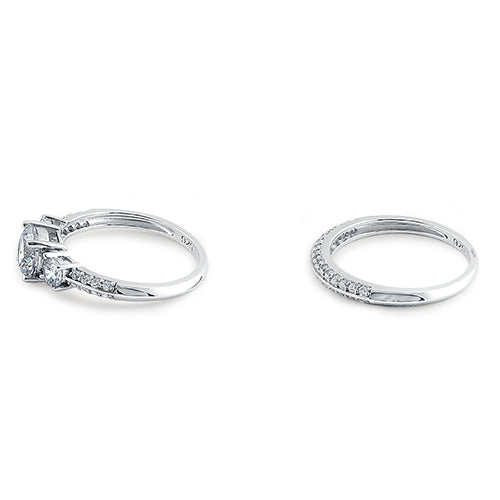 Sterling Silver 1.30 ct.  CZ Engagement Ring