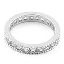 Sterling Silver CZ Eternity Band Ring