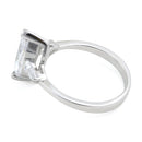 Sterling Silver Clear Marquise Cut Engagement CZ Ring