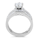 Sterling Silver 2-Piece CZ Engagement Ring