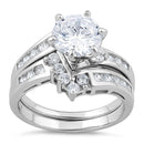 Sterling Silver 2 Carat CZ Engagement Ring