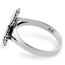 Sterling Silver Cross Heart Ring