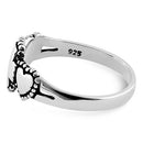 Sterling Silver Double Heart Cross Ring