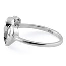 Sterling Silver Double Heart CZ Ring