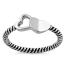 Sterling Silver Double Heart Ring