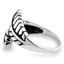 Sterling Silver End to End Leaf Ring