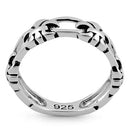 Sterling Silver Eternity Fleur de Lis Ring