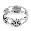 Sterling Silver Eternity Fleur de Lis Ring