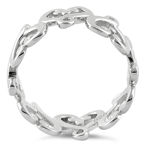 Sterling Silver Eternity Heart Ring