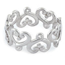 Sterling Silver Eternity Heart Ring