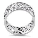 Sterling Silver Floral Band Ring