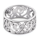 Sterling Silver Floral Band Ring