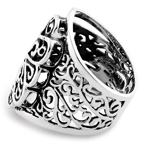 Sterling Silver Floral Ring