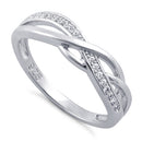 Sterling Silver Free Form CZ Ring