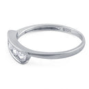 Sterling Silver Free Form CZ Ring
