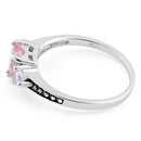 Sterling Silver Heart Pink CZ Ring
