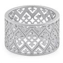 Sterling Silver Hearts Band Ring