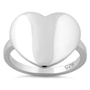 Sterling Silver High Polish Big Heart Ring