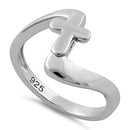 Sterling Silver High Polish Cross Ring