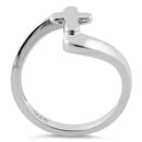 Sterling Silver High Polish Cross Ring